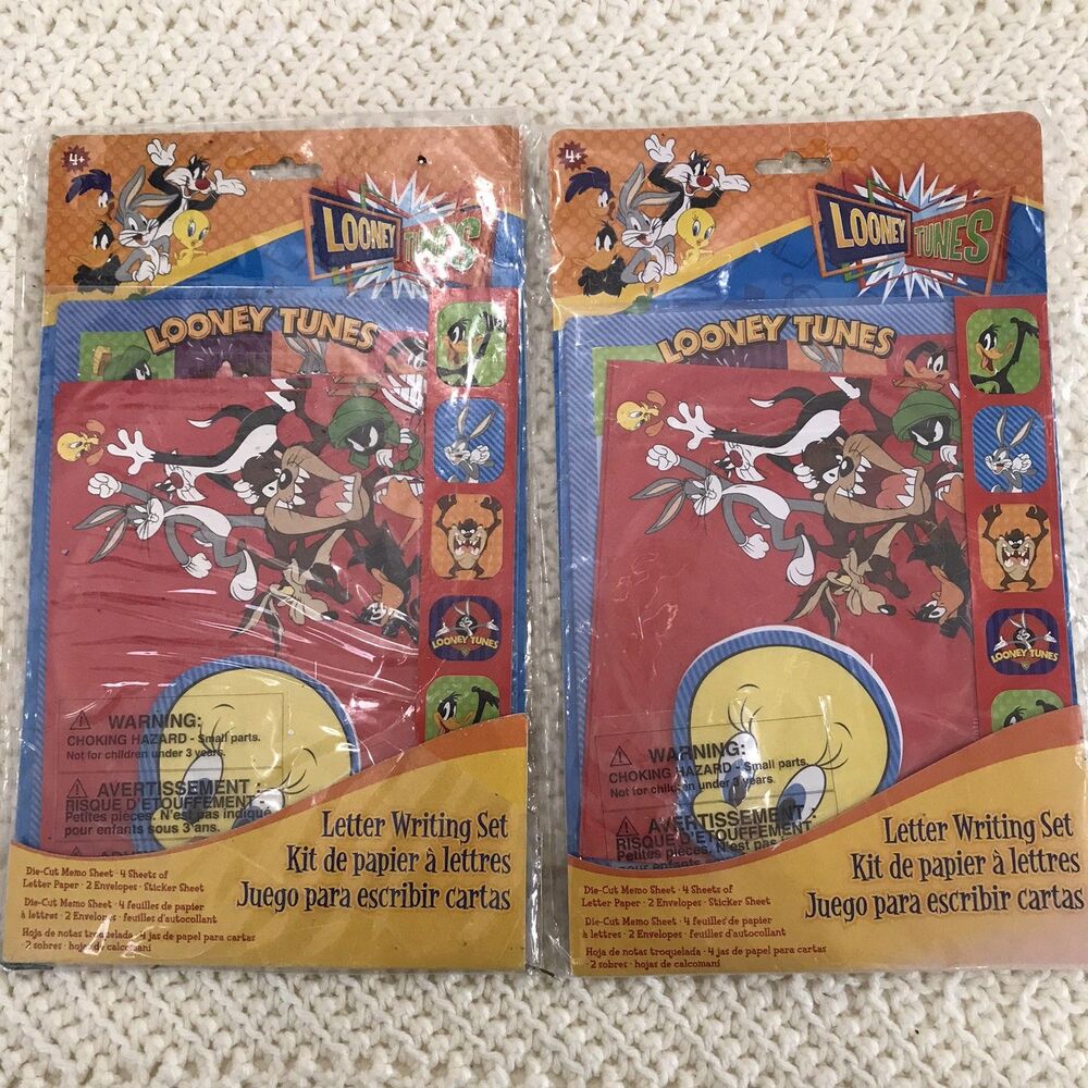 Looney Tunes Letter Writing Set Paper Envelope Stickers